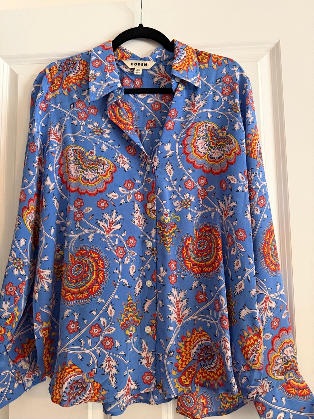 Boden Blue Floral-Print women’s Shirt